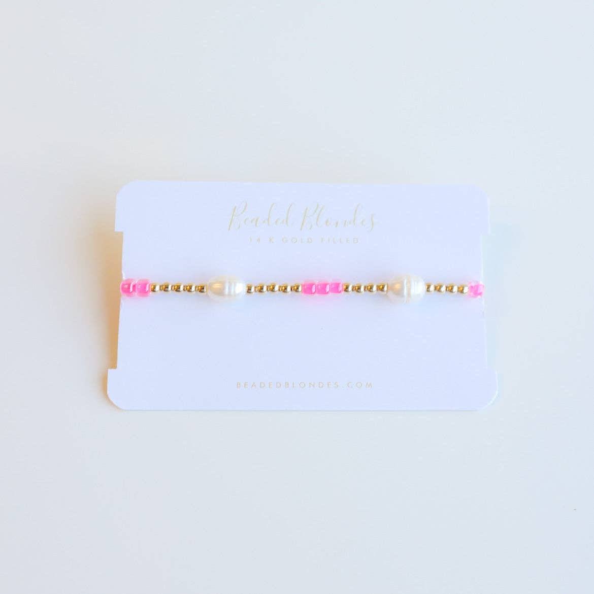 Poppi Bracelet Hot Pink Pearl