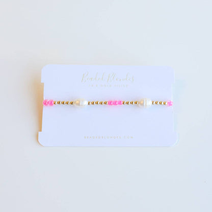 Poppi Bracelet Hot Pink Pearl