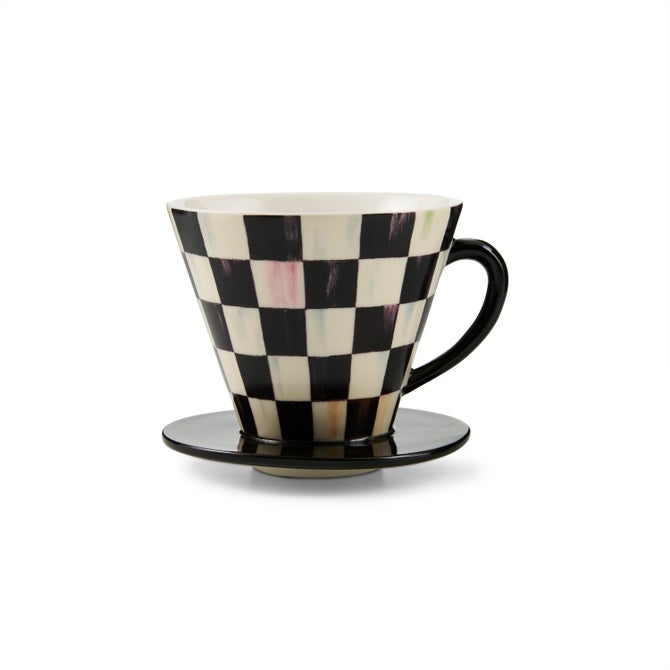 Mackenzie-Childs Coffee Pour Over Courtly Check