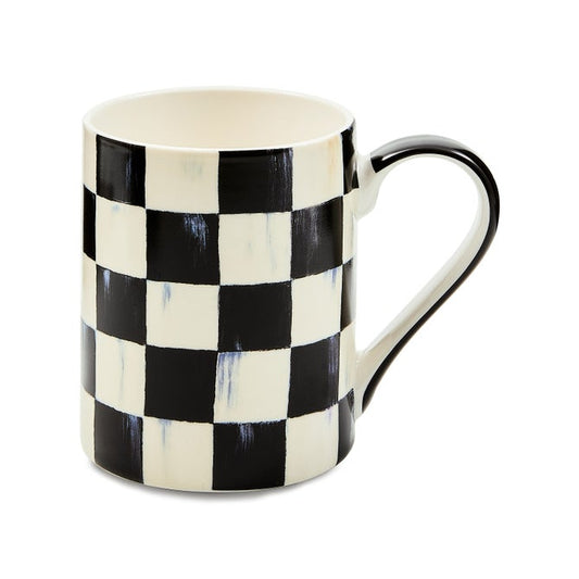 black check mug