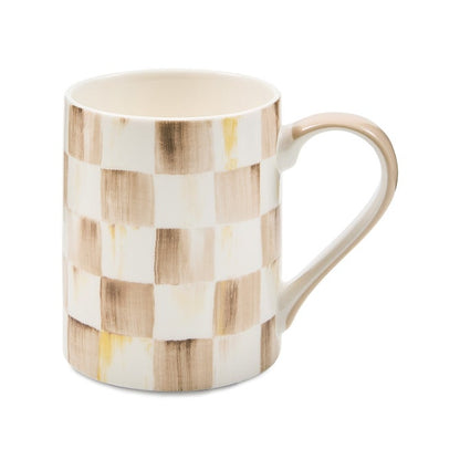 mocha check mug