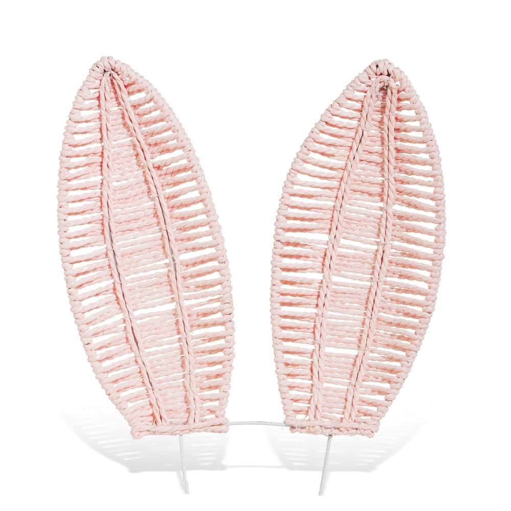 Bunny Ear Stake Pink Woven 16"
