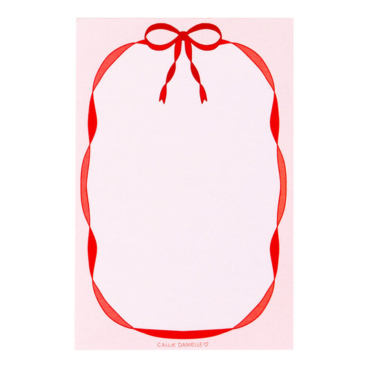 Notepad Bow Red CALLIE DANIELLE