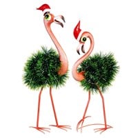 Flamingo Festive Garden Stake