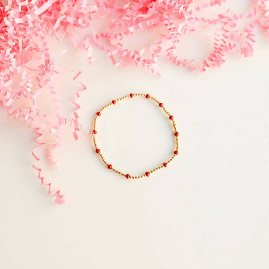 Poppi Bracelet in Red Dainty