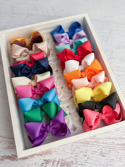 Hair Bow Essential Grosgrain Alligator Clip 4"