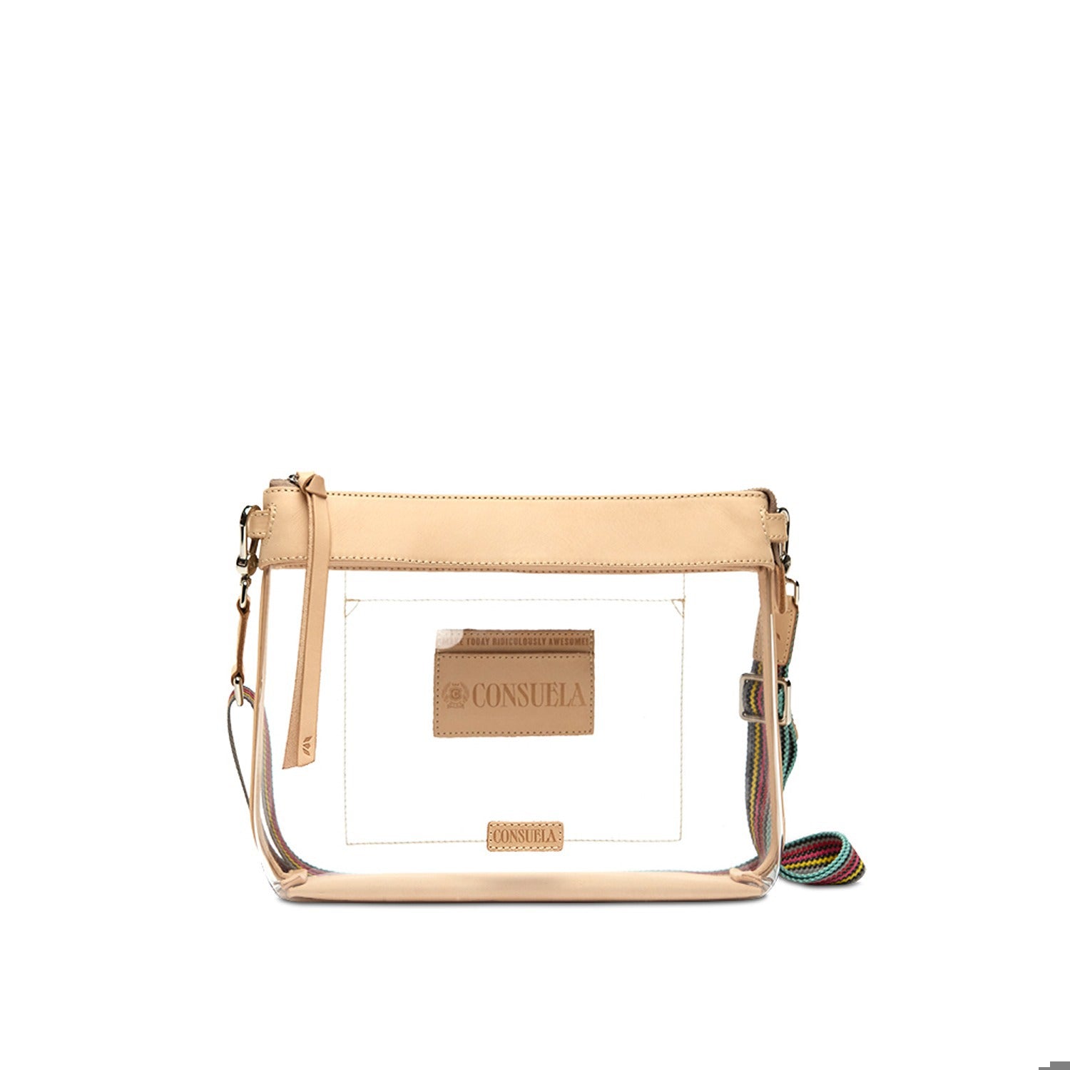consuela clear leather bag