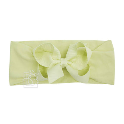 Hair Bow WIDE PANTYHOSE HEADBAND W/CLASSIC GROSGRAIN