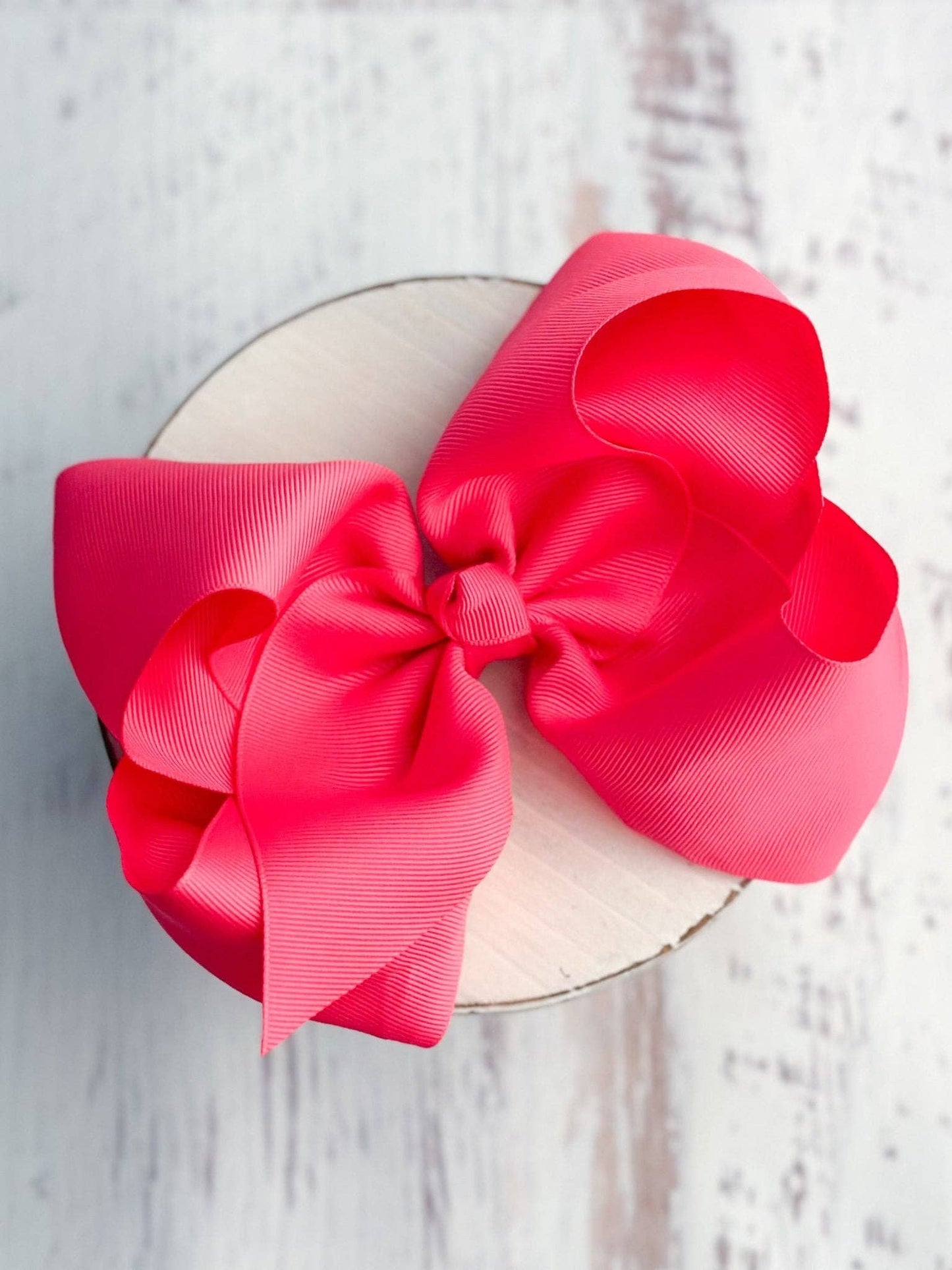 Hair Bow Texas Size Grosgrain Alligator Clip 6.5"