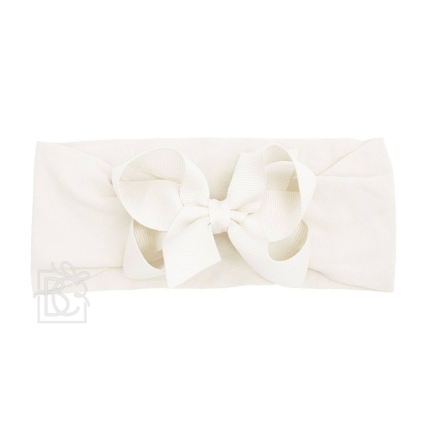 Hair Bow WIDE PANTYHOSE HEADBAND W/CLASSIC GROSGRAIN