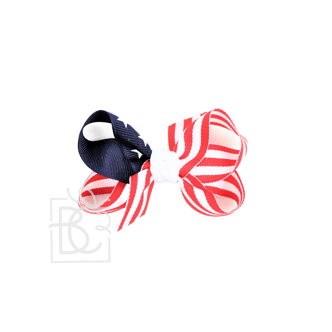 Hair Bow STARS AND STRIPES GROSGRAIN
