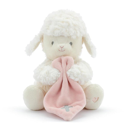 Lamb Jesus Loves Me Pink Plush
