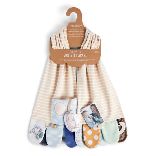 Scarf Tan & Blue Mommy & Me Activity - 9.5x52in