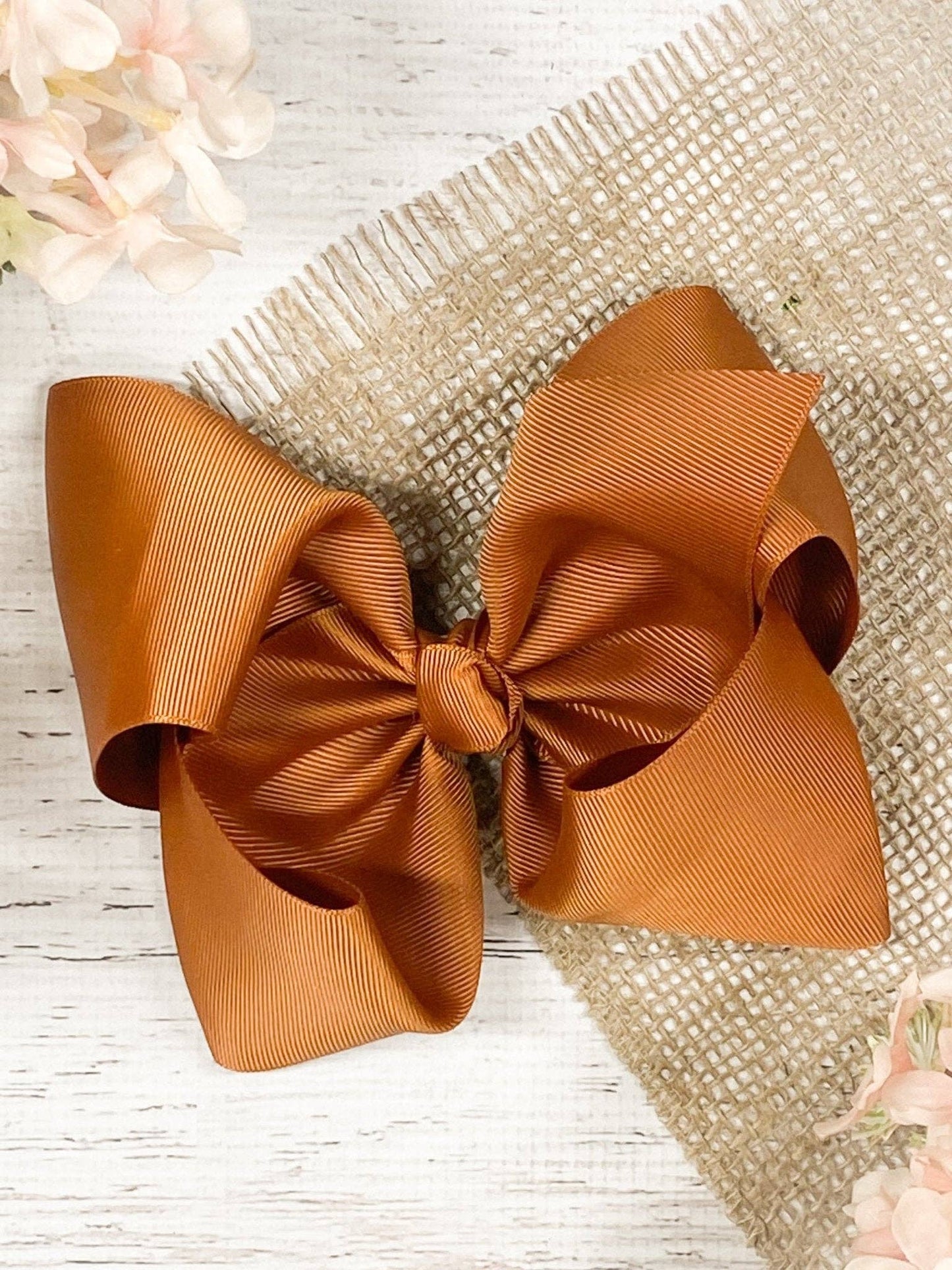 Hair Bow Texas Size Grosgrain Alligator Clip 6.5"