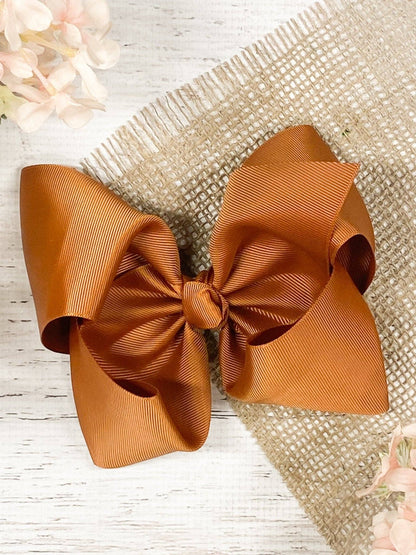 Hair Bow Texas Size Grosgrain Alligator Clip 6.5"