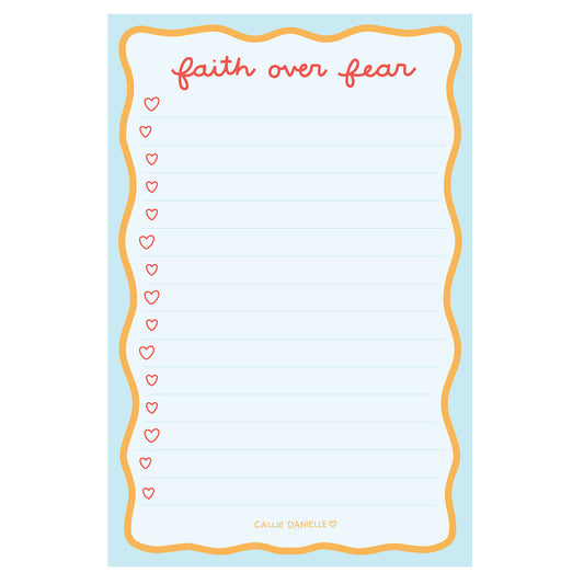 Notepad Faith Over Fear CALLIE DANIELLE