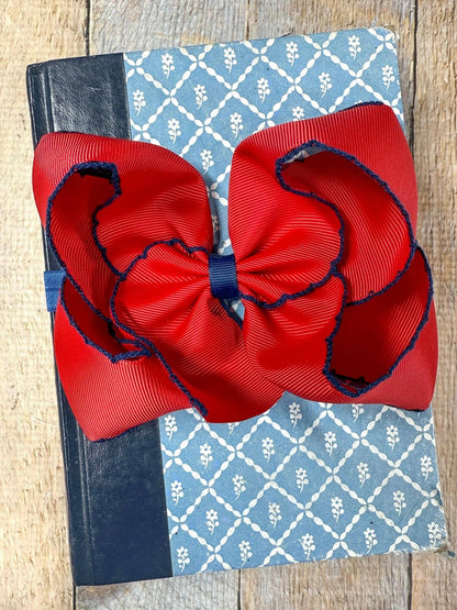Hair Bows Classic Moonstitch Boutique Bows Girls Hair Accessories Clip or Headband
