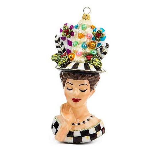 Ornament Granny Kitsch Lady Portrait Glass