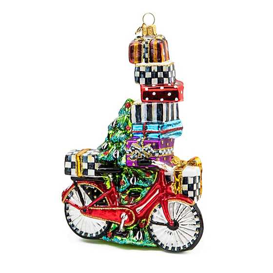 Ornament Bike Special Delivery Glass