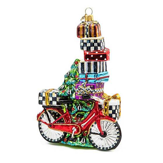Ornament Bike Special Delivery Glass