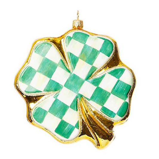 ORNAMENT SHAMROCK GLASS