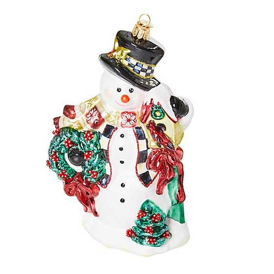 Ornament Snowman Cozy Christmas Glass