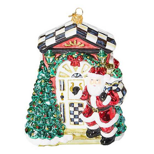 Ornament Santa Front Door Glass