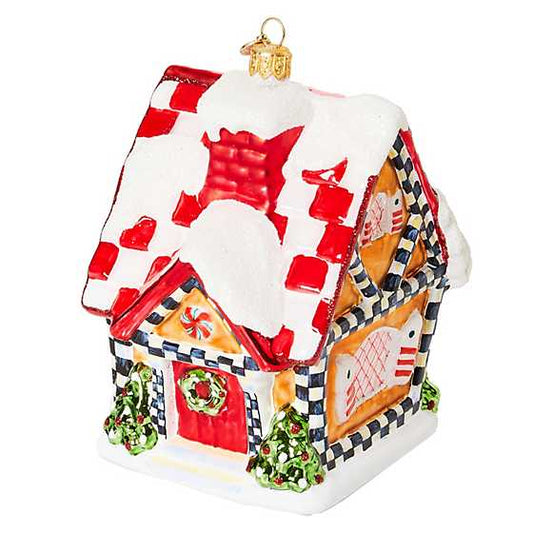 Ornament Gingerbread Cottage Bake Shop Glass