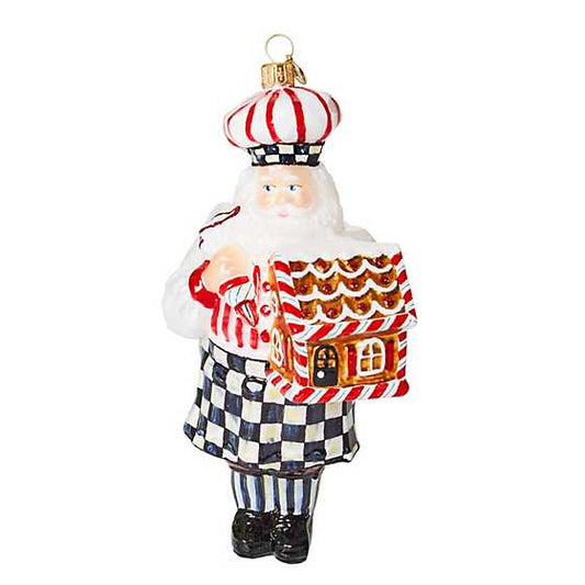 Ornament Santa Bake Shop Pastry Glass