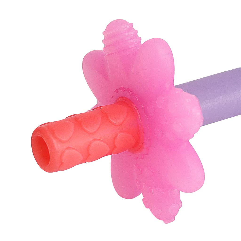 Teether Teensy Tubes™ Pink Rainbow