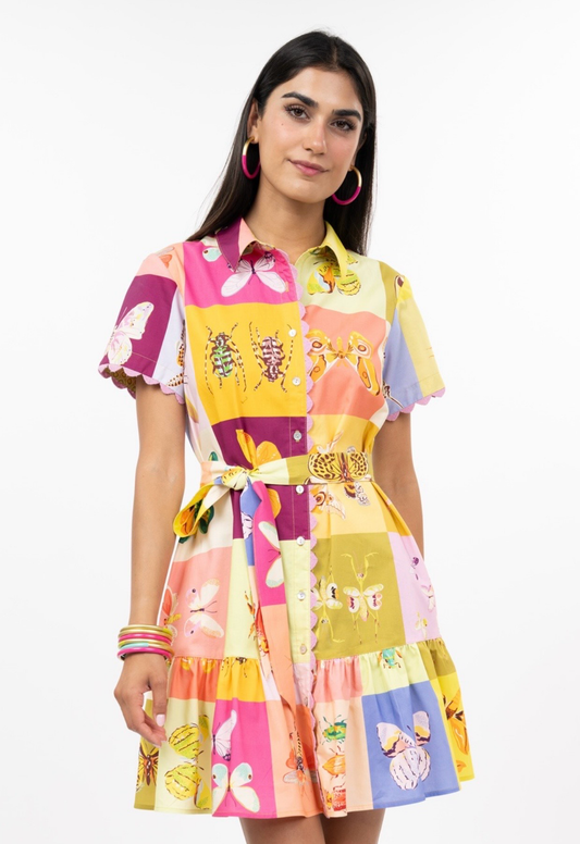 Colorful dress with butterflies 