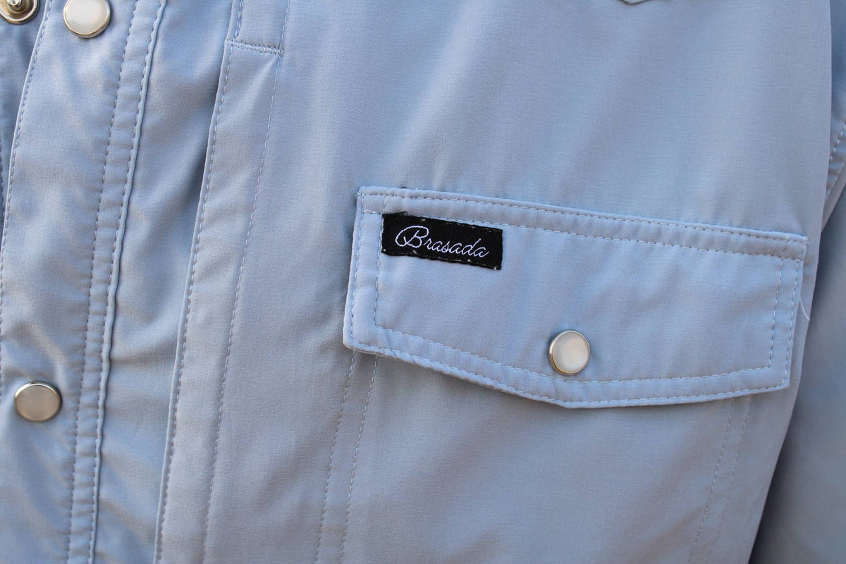 Shirt Pearl Snap Blue