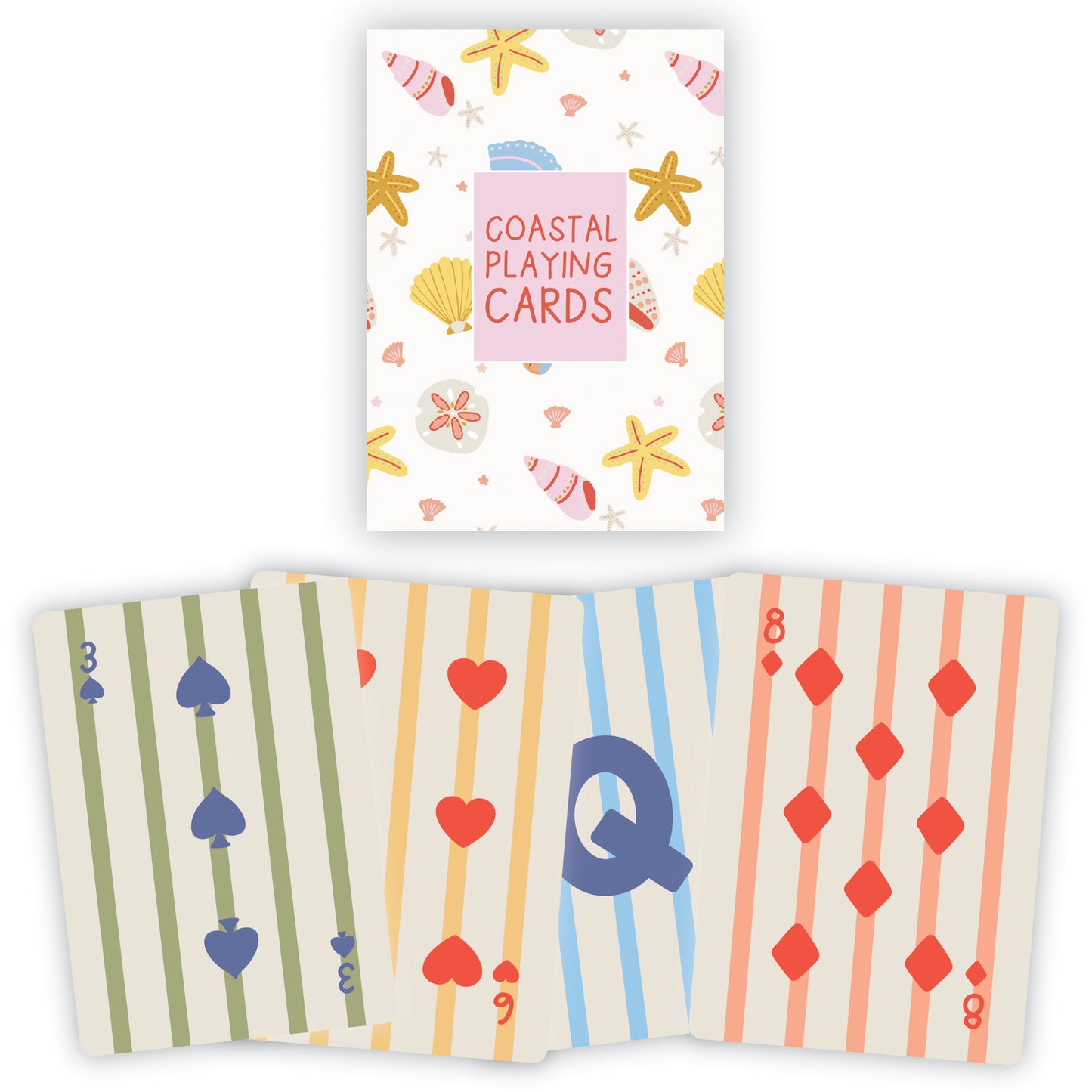 Deck of Playing Cards Coastal Seashells CALLIE DANIELLE