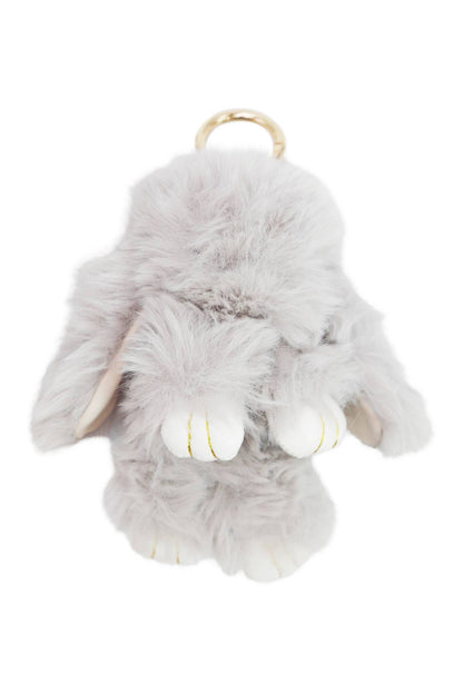 Key Chain Bunny Rabbit Fuzzy Faux Fur Plush Doll