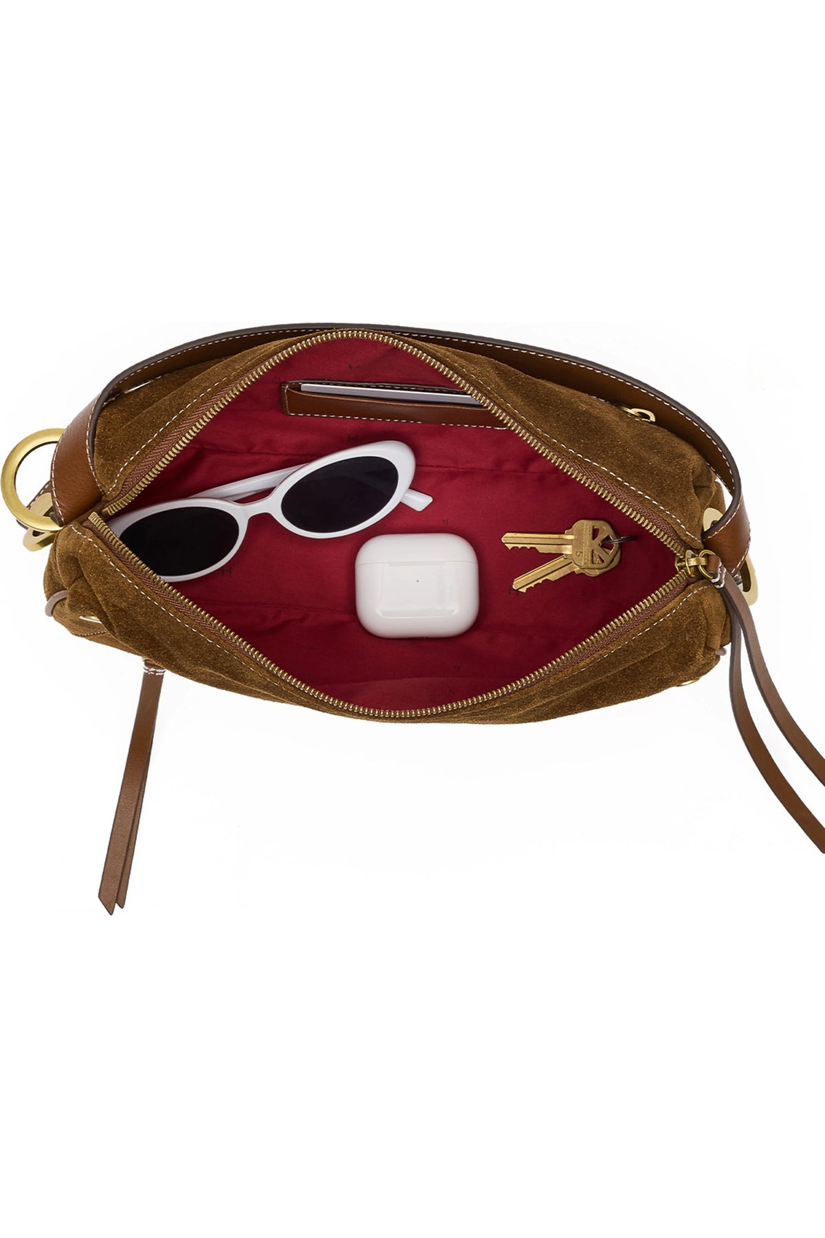 Hammitt DOXIE MED Cinnamon Suede / Antique Gold HAND BAG