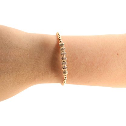 Lucky Fluted Bracelet in Gold