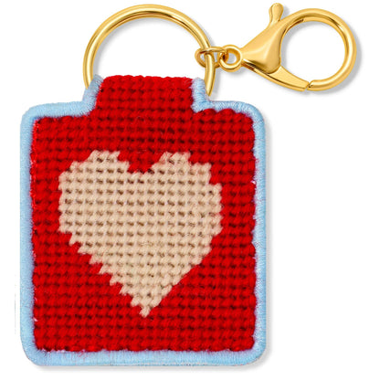 Needlepoint Keychain Kit - Heart