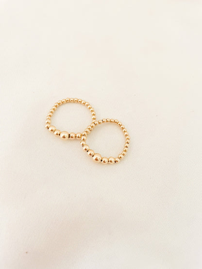 Lauren Cascade Beaded Band Gold