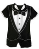 ROMPER SHORT TUX BLACK