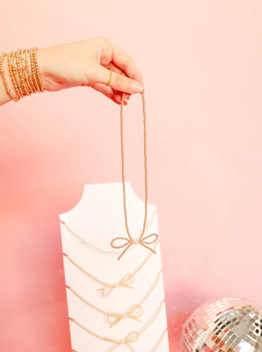 Bow Gold Necklace
