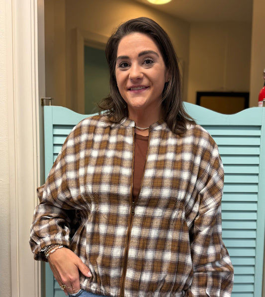 IJ Jacket Plaid Zipped