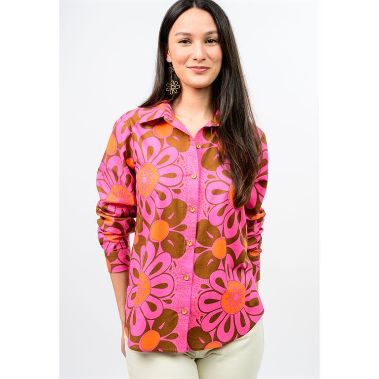 Ivy Jane Top MOD DAISY CAMP SHIRT