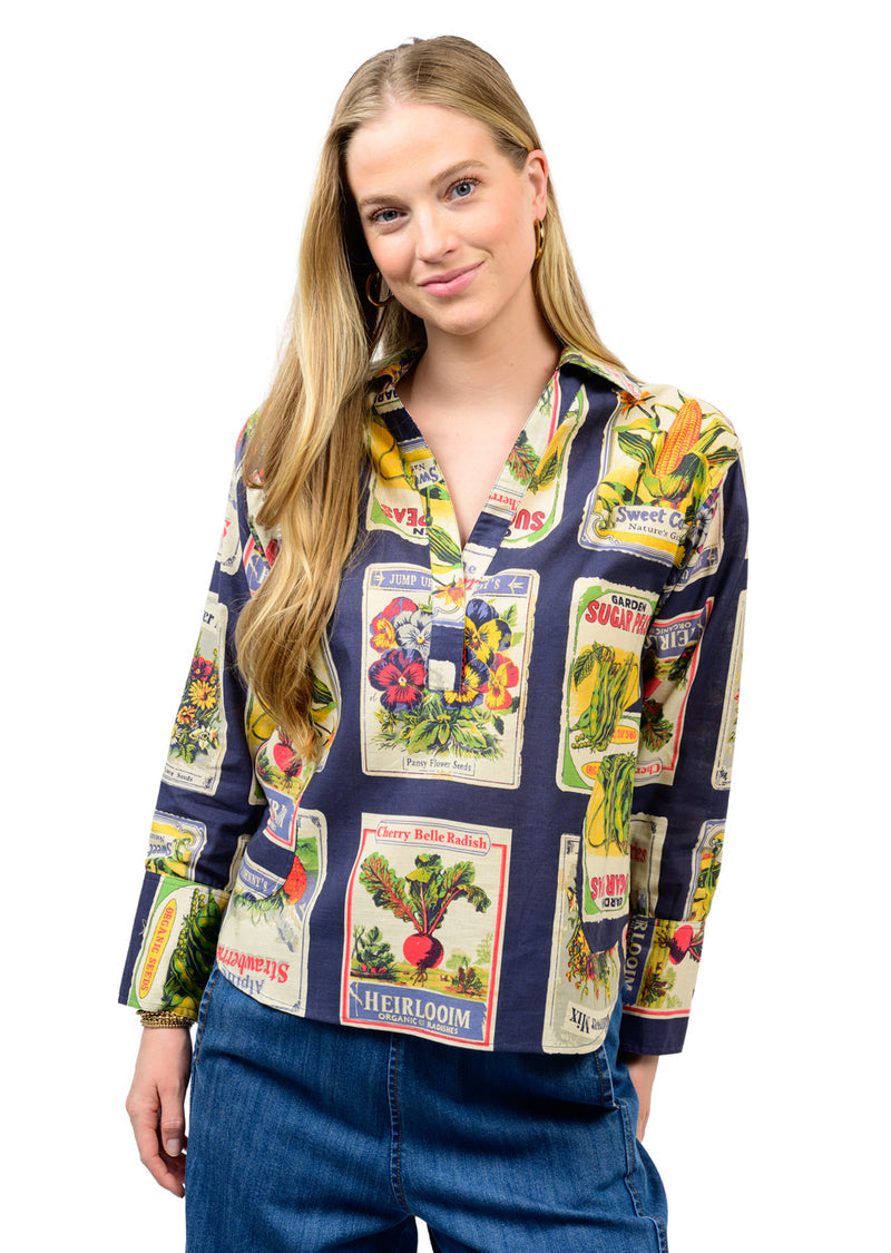 Ivy Jane Top Seed Packets Popover Navy