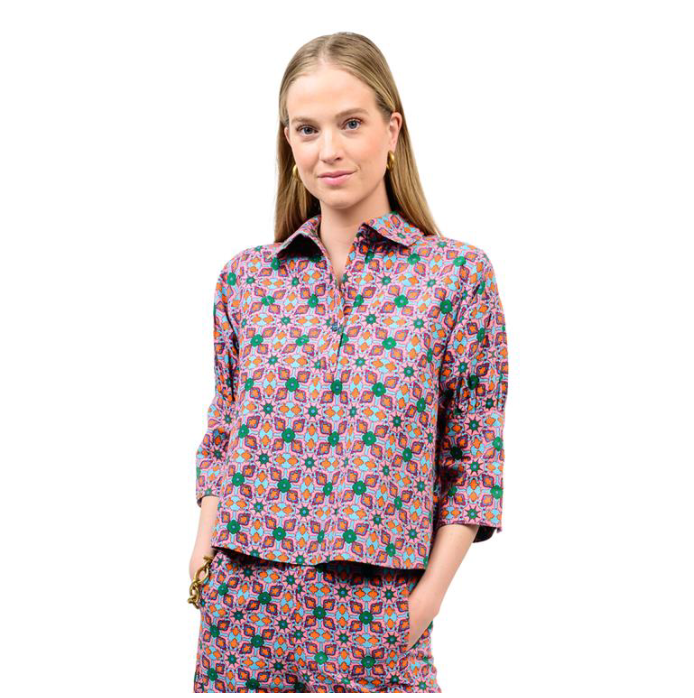 Ivy Jane TOP TILE PRINT POPOVER