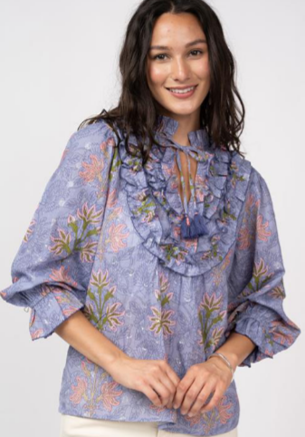 Ivy Jane TOP BLOCK PRINT AND SPARKLE