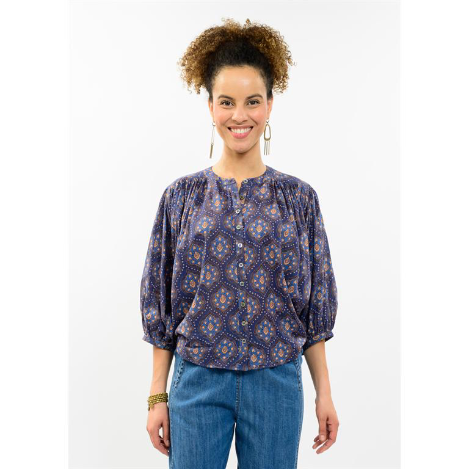 Ivy Jane TOP TILE POET BLUE