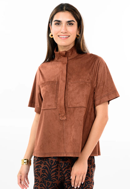 Ivy Jane TOP SUEDE SWING BROWN