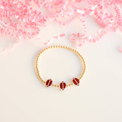 Football BB Bead Bracelet