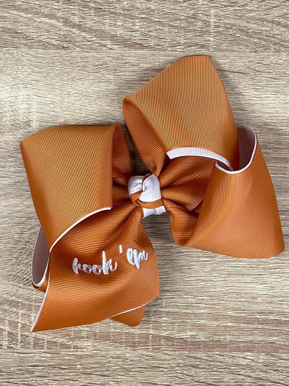 Hair Bow Double Layer School Spirit  Game Day Team