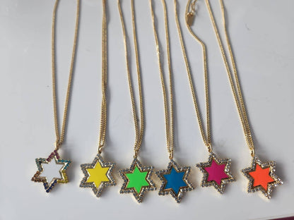 Neon Star of Davids